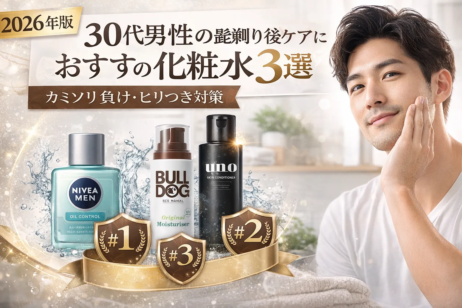 30代男性におすすめの洗顔料3選のイメージ